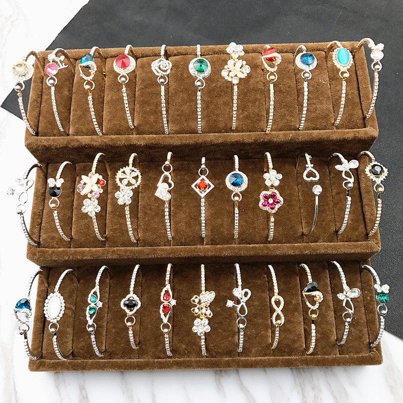 New Hot Selling Korean Fashion Rhinestone Cat's Eye Bracelet Wholesale Women's Color Bracelet Boutique Supply
