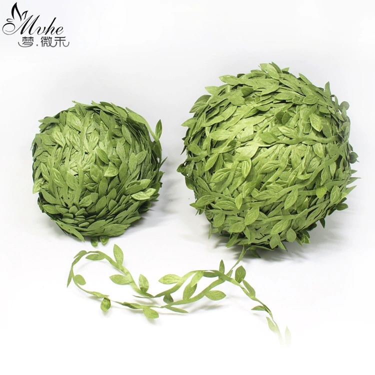 Simulation Vine Leaf Garland (Fabric), 200 m Roll, Green DIY Floral Decoration