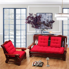 CBS加厚海绵三人座中式木质红木椅子坐垫子单人实木沙发垫冬季