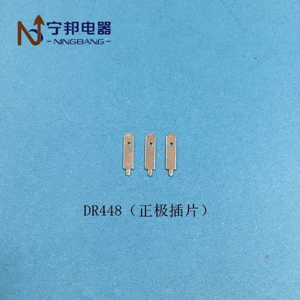 DR448 正极插片 端子 电容器 五金 冲压 配件 铜 镀锡
