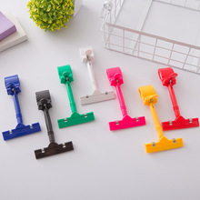 厂家批发彩色POP广告拇指夹旋转双头夹子服装店货架POP标牌夹子