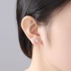 锦瑟 Sophisticated small earrings, copper zirconium, simple and elegant design, wholesale