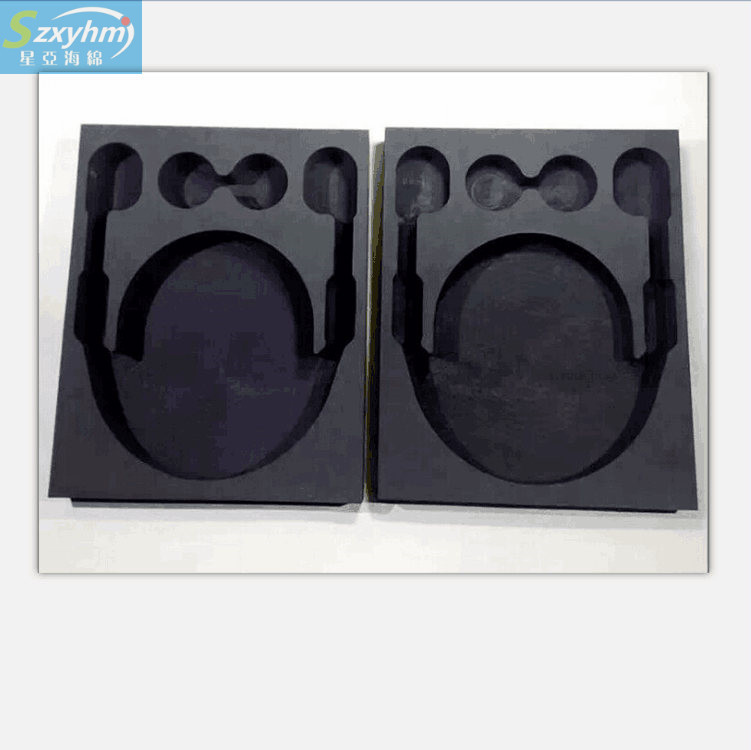 生产低密度海绵内衬 高密防静电内托盒可贴绒布饰品包装海绵内衬