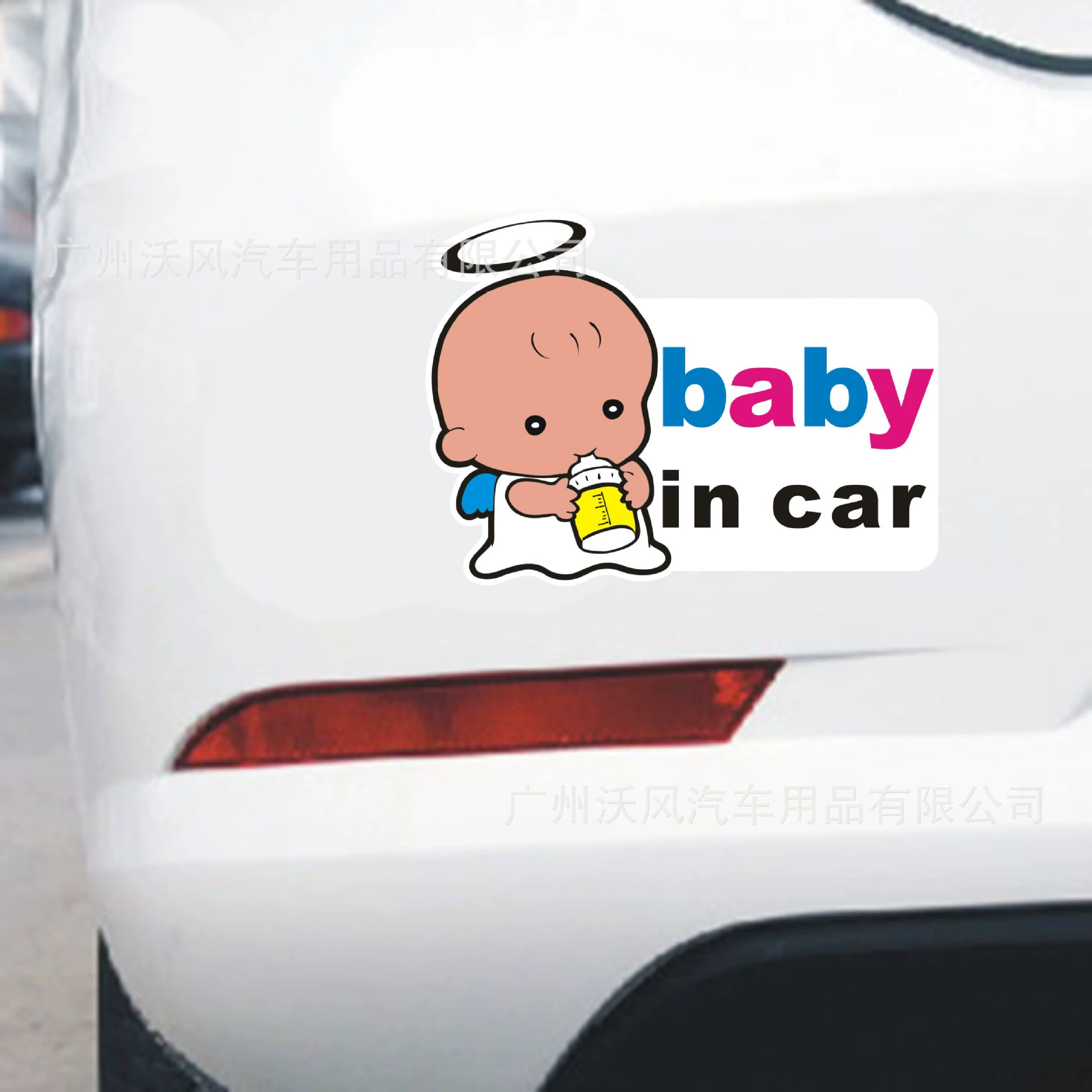 Оптовая внешняя торговля BABY в авто предупреждающей наклейке хвоста автомобиля, глазок ребенка привлекательная отражающая наклейка автомобиля P40