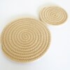 Japanese -style round oval cotton rope weaving home dining table cushion coaster coating heating pad