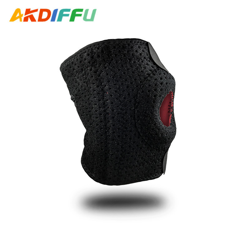 Pin de malla abierta rótula rodillera superficie malla silicona no fácil de deslizar tira de apoyo deportes protección rodilla