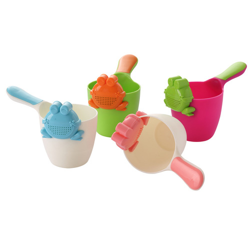Children's shampoo cup with cartoon frog shower head, colorful detachable frog shower head, wholesale.
