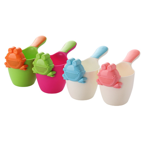 Children's shampoo cup with cartoon frog shower head, colorful detachable frog shower head, wholesale.