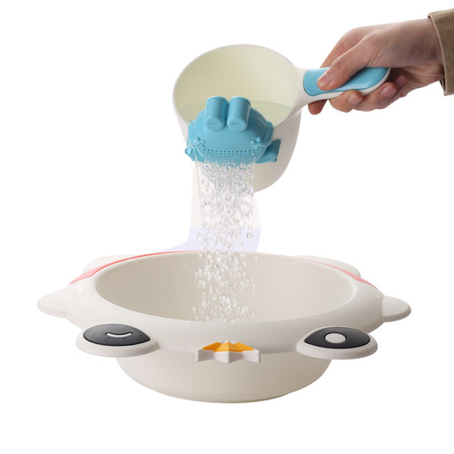 Children's shampoo cup with cartoon frog shower head, colorful detachable frog shower head, wholesale.