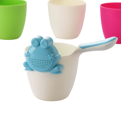 Children's shampoo cup with cartoon frog shower head, colorful detachable frog shower head, wholesale.