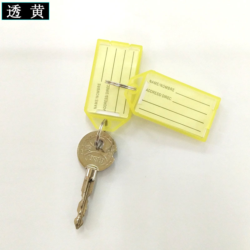Color plástico flip puede marcar número clasificación llave tarjeta equipaje etiqueta Oficina Hotel llavero