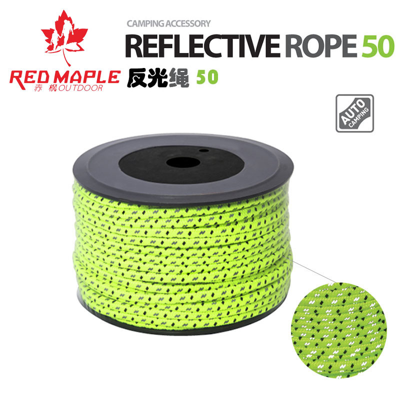 Bold High Quality Camping Reflective Rope Safety Rope Tent Rope Canopy Rope Fishing Windproof Rope Clothesline Fluorescent Rope