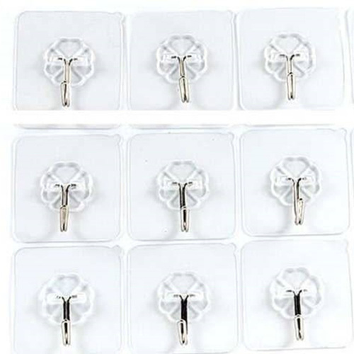 Transparent seamless hook bathroom cartoon creative door adhesive hook home kitchen punch-free strong sticky hook