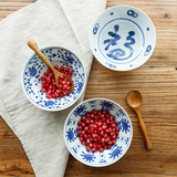 Япония импортированная локальная керамическая миска с лапшой под гладкой