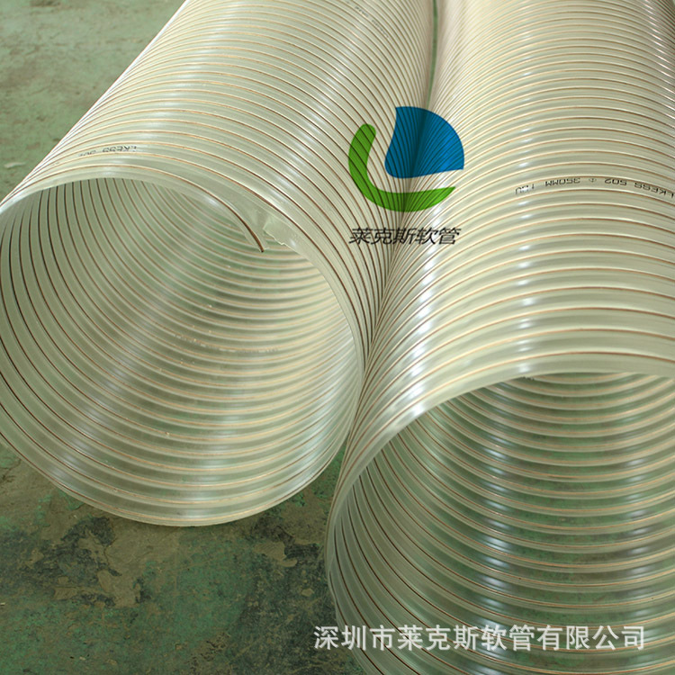 源头生产厂家直销PU钢丝伸缩管木工机械吸尘管机器人吸尘管