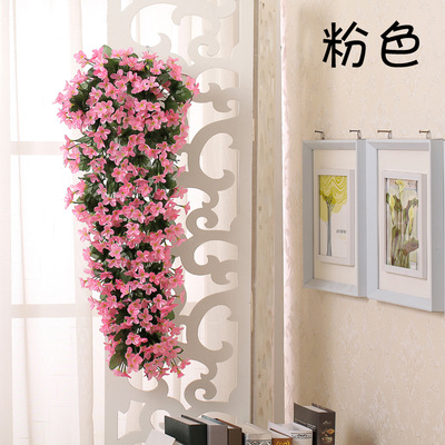 Artificial violeta colgante de pared flor artificial decoración de la boda flor artificial colgante de Orquídea cesta colgante de flores balcón flor decorativa fábrica al por mayor