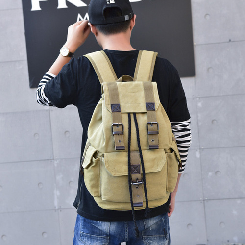 Trendy Street Rucksack Unisex Backpack Retro Casual Travel Bag Large Capacity School Bag FM-01