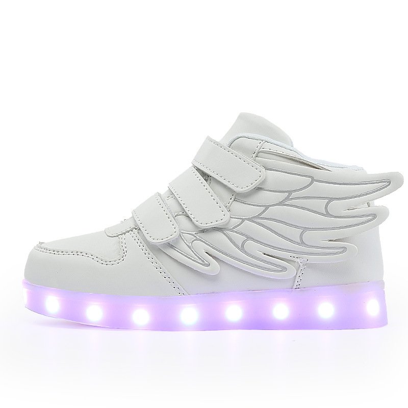 2024 Ala per bambini Primavera, Autunno, Inverno Luminescente colorato per ragazzi e ragazze Scarpe luminose notturne ricaricabili a LED_voghion.com