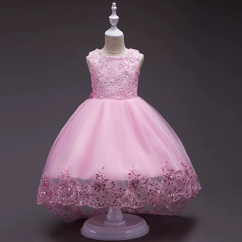 Summer lace dress, small princess costume, suit, lace dress, flowered