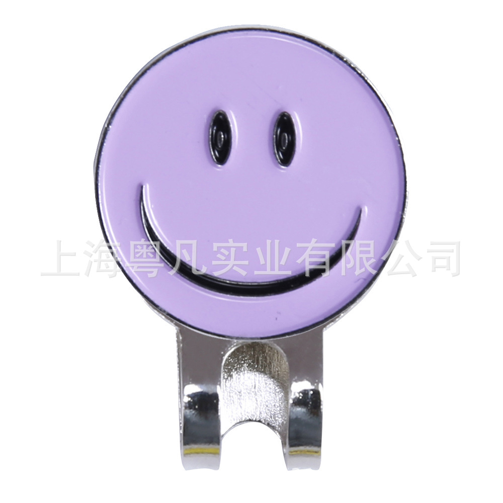 Yuofan fuente de suministro en stock Fábrica de comercio electrónico jaja cara sonriente sonrisa clip magnético de metal suministros clip de sombrero de golf