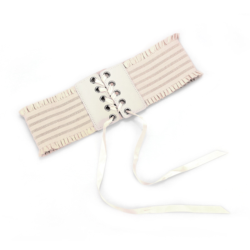 Damen Korsettgürtel Aus Elastischer Spitze Mit Dekoschleife_voghion.com