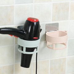 T浴室吹風機架子 衛生間置物架無痕自粘免打孔吹風機架壁掛收納架