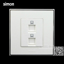 simon/西蒙 56系列 二位信息插座(六类)(银边)V55228S6