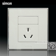 simon/西蒙 56系列 10三孔两插座(银边)V51081