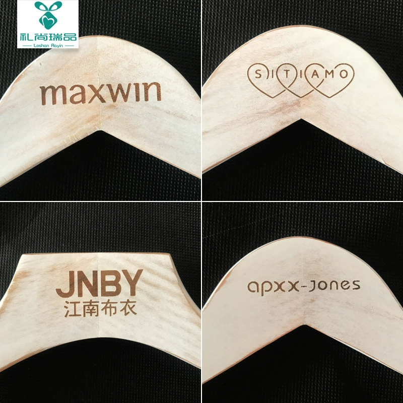 White wooden hanger from natural wood, stand, Korean style