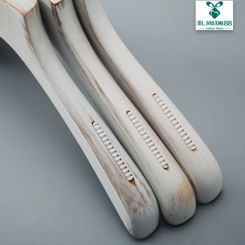 White wooden hanger from natural wood, stand, Korean style