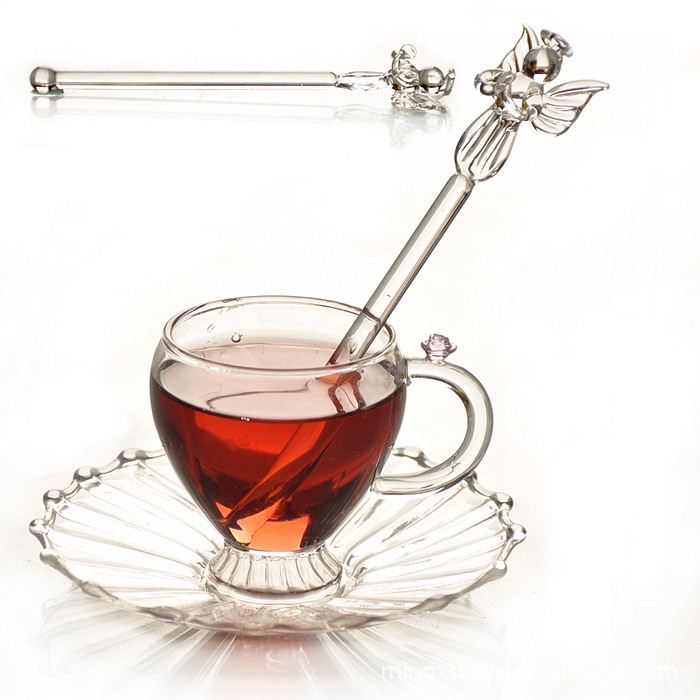 Bendición lindo Ángel de vidrio revolviendo palo boda regalo inauguración longitud opcional