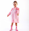 Long raincoat for princess, trench coat, chain with zipper, storage bag