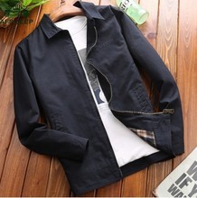 2017秋季男装夹克新款新款简约翻领夹克衫商务休闲大码上衣81679