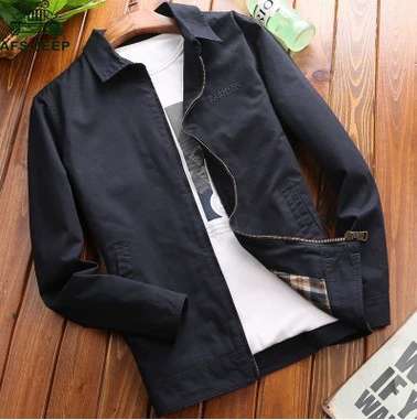 Осень 2017 Мужская куртка Новый стиль Простая куртка с лацканами Деловая Повседневная Плюс Размер Топ 81679