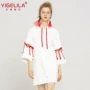 yigelila镂空连帽宽松卫衣