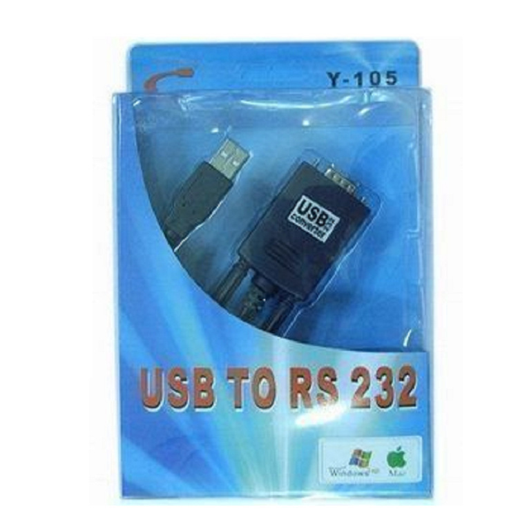 厂家Y-105 USB转9针COM RS232 电脑USB转串口线DB9 电脑配件批发