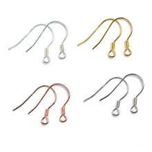 S925耳钩 简约银耳勾耳环镀黄金色挂钩耳饰手工DIY饰品配件批发