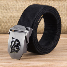 变形金刚品牌男式裤带帆布腰带时尚休闲男士皮带现货批发