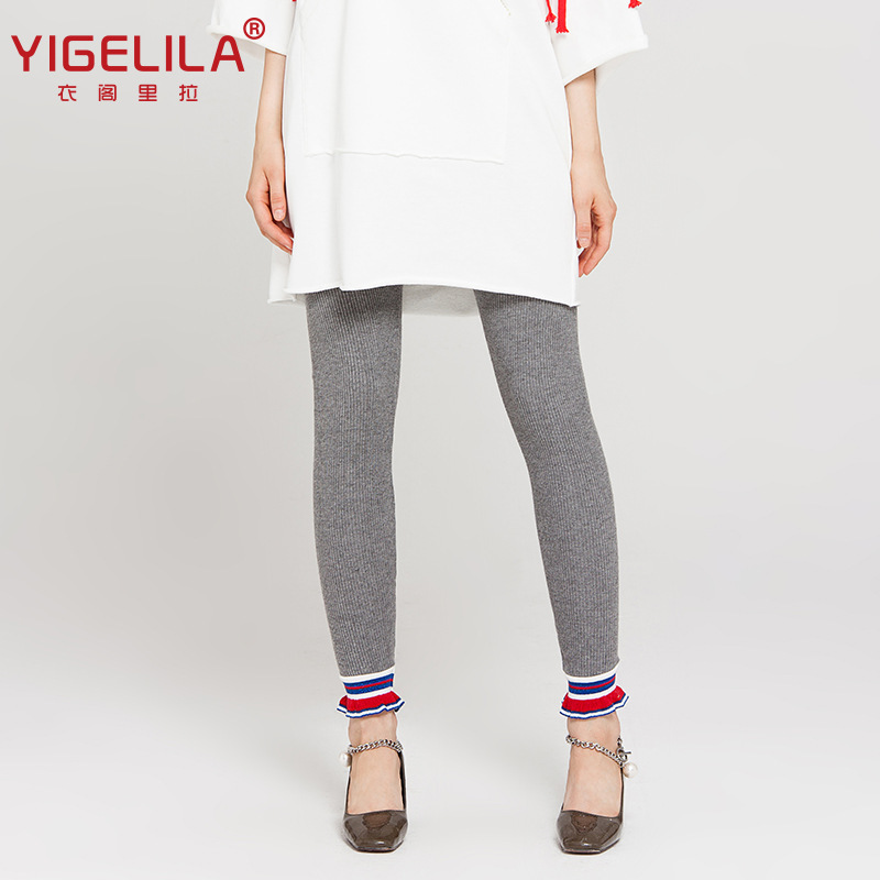 YIGELILA Autumn and Winter New Knitted Leggings Women's Outer Wear Fashionable Tight Leggings Women's 5517 YIGELILA Autumn and Winter New Knitted Leggings Women's Outer Wear Fashionable Tight Leggings Women's 5517