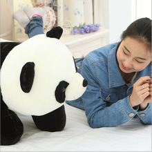 新款厂家批发大号趴式黑白熊猫公仔 毛绒玩具布娃娃生日礼物