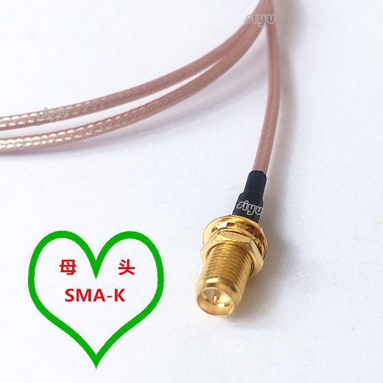 SMA-J射频转接线 SMA公头转母头公WiFi RG316镀银线延长连接线1米