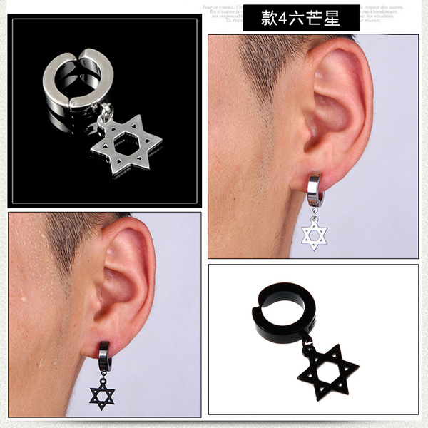 Black earrings with tassels