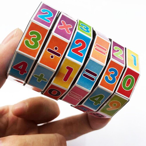 Plastic cylinder arithmetic number Rubik's cube children's street stall science and education educational toys mathematics enlightenment early education intellectual development