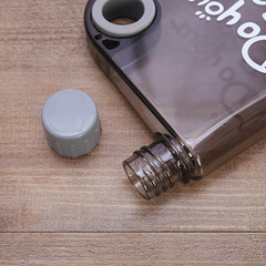 Creative Square Book Kettle Ring A5 Notebook Kettle Transparent Plastic Cup Customized Outdoor Portable Flat Water Cup