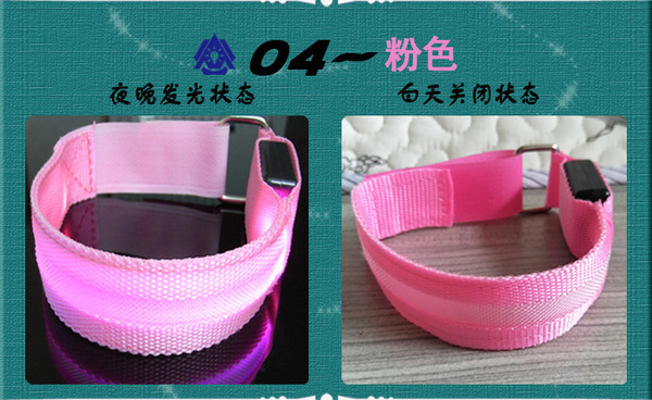 LED luminous sports bracelet arm with safety reflective fluorescent…