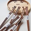 Japanese -style creative stickers wooden chopsticks Indonesian iron wood chopstick pointed chopsticks