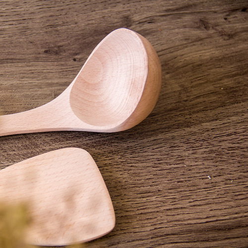 Beech unpainted pot spatula wooden spoon wooden household items kitchen utensils set log rice spatula wooden spatula can be engraved with logo