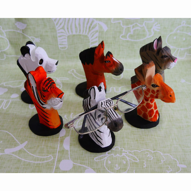 Creative wood carved glasses frame, animal glasses frame, wooden animal glasses frame, wood carved animal glasses
