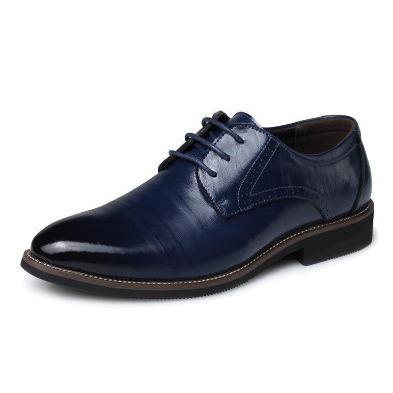 New men's British pointy business casual retro leather shoes men's leather shoes_vogvips.com