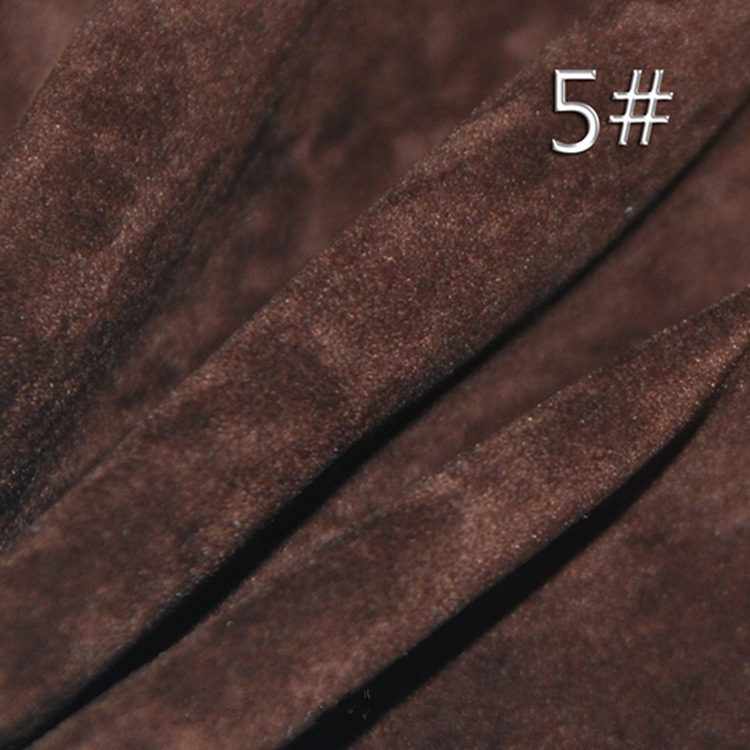 厂家直销 双面深咖啡色鹿皮绒植绒布 针织底植绒布 各种植绒布
